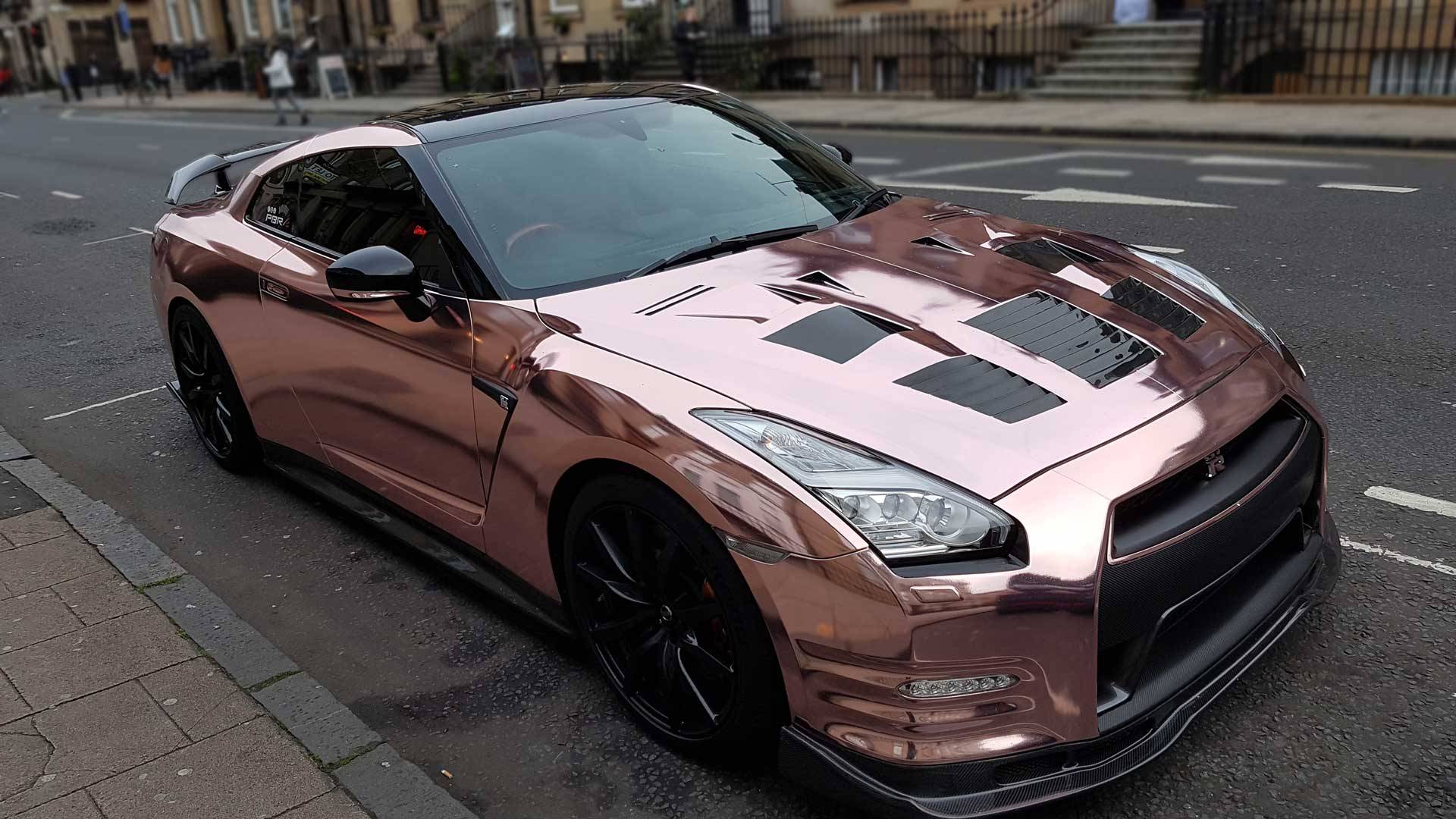 Nissan GT-R R35 in custom rose gold finish